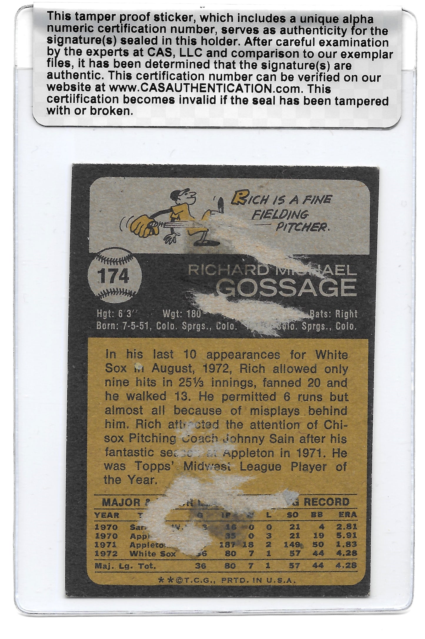 1973 Topps Rich Gossage Rookie