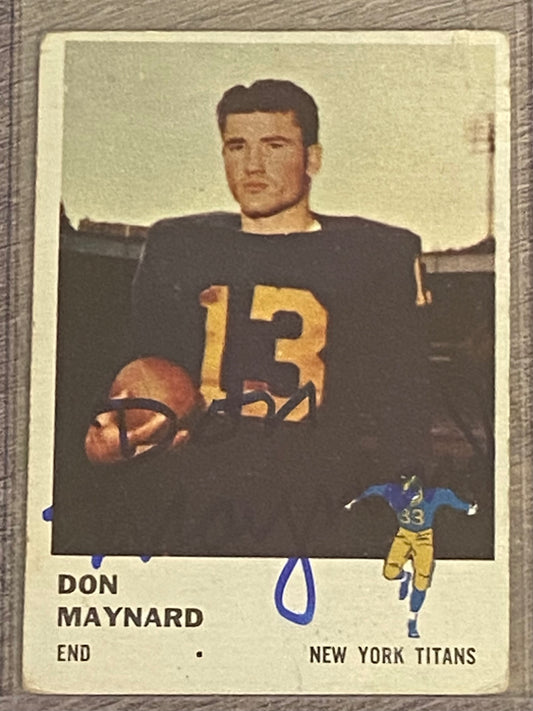 1961 Fleer Don Maynard Rookie
