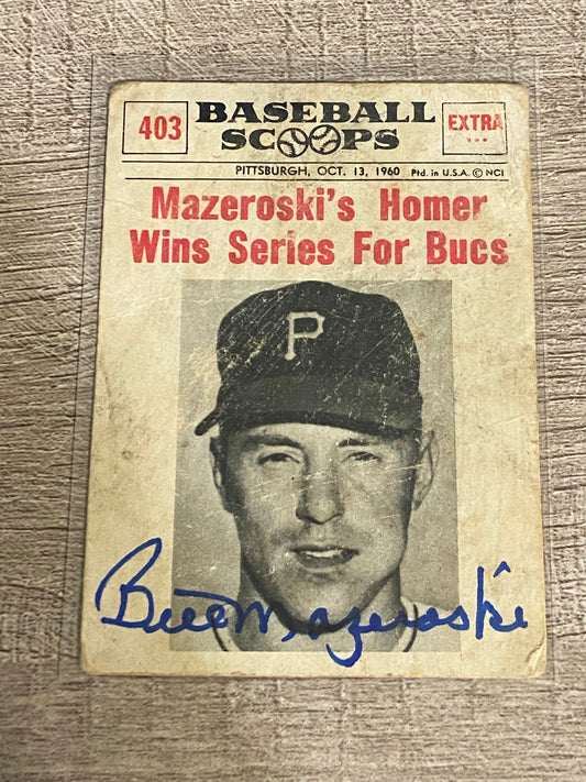 1961 Nu-Card Scoops Bill Mazeroski