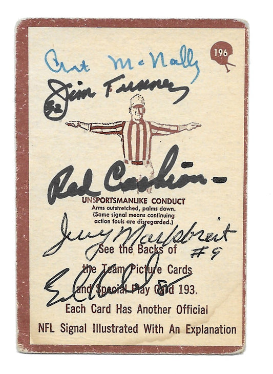 1966 Philadelphia Official NFL Signals