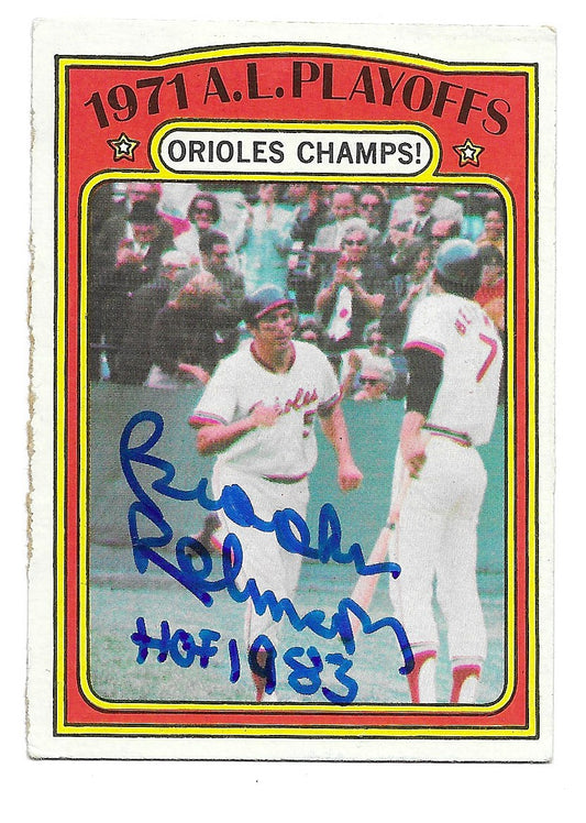 1972 Topps AL Playoffs Brooks Robinson