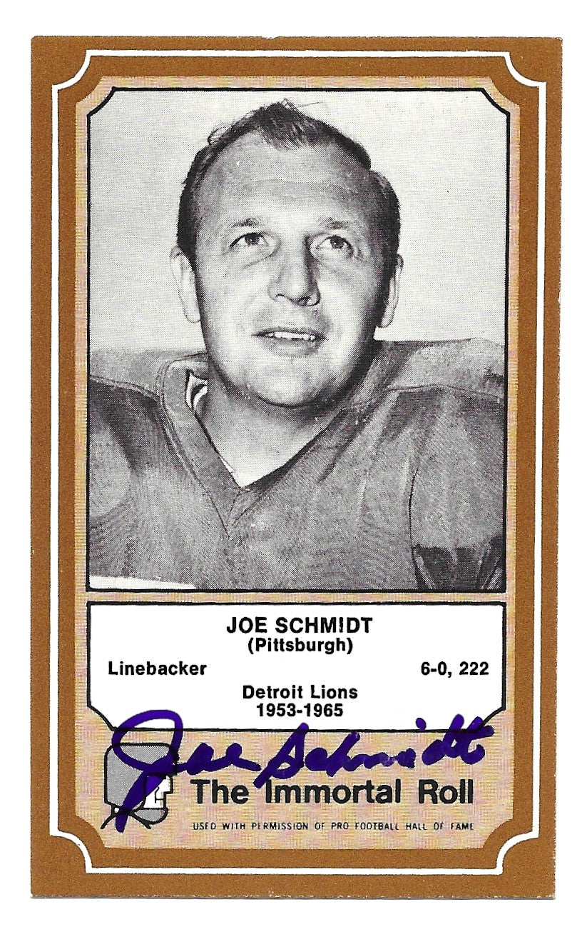 1975 Fleer Joe Schmidt