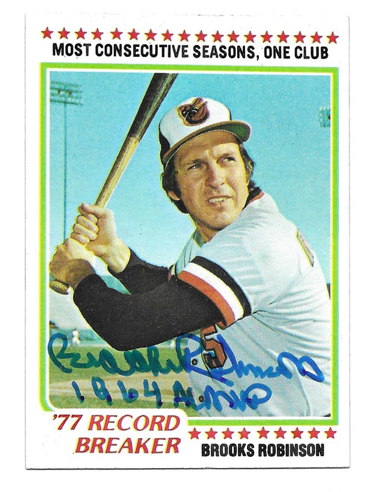 1978 Topps Record Breaker Brooks Robinson