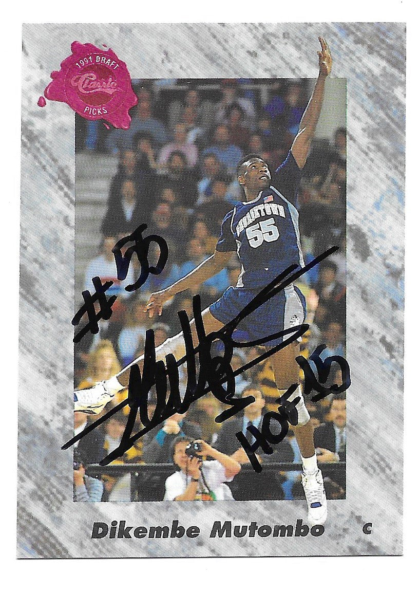 1991 Classic Dikembe Mutombo Rookie Signed