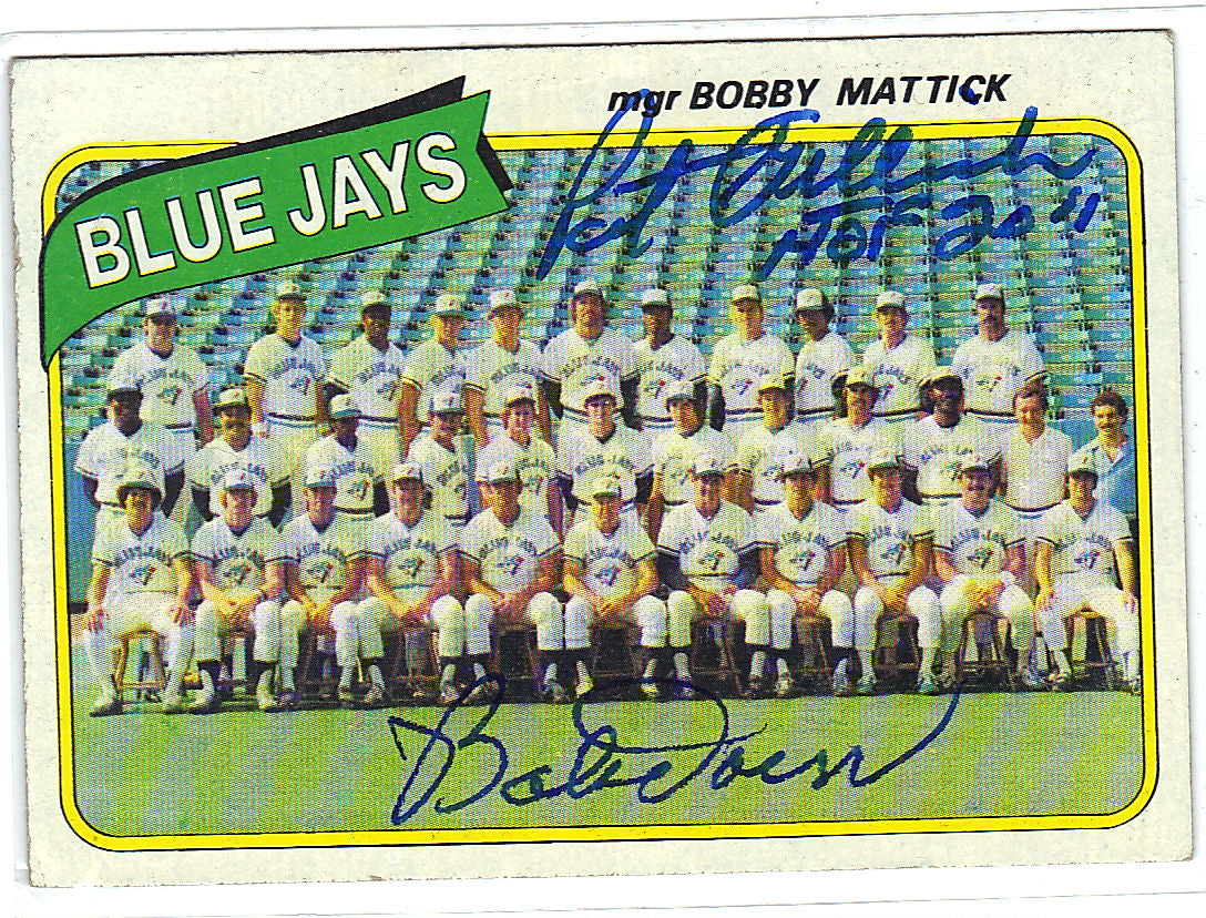 1980 Topps Blue Jays Team