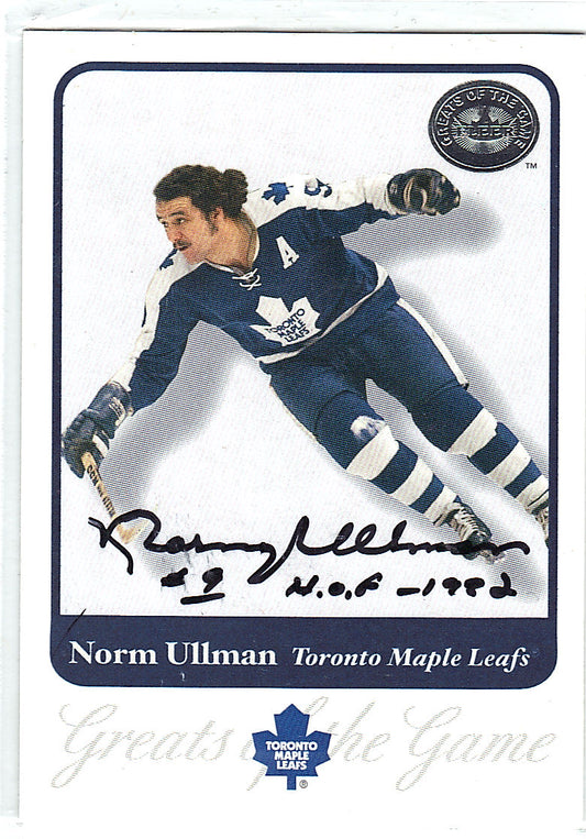 2001 Fleer Greats of the Game Norm Ullman