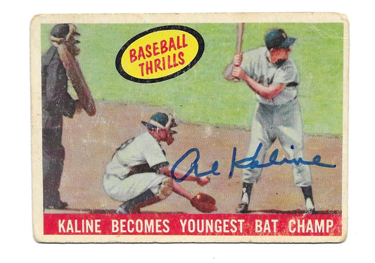 1959 Topps Baseball Thrills Al Kaline