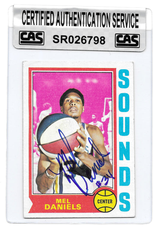 1974 Topps Mel Daniels Authenticated